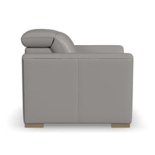 Aurora Ash Leather Power Recliner with Power Headrest