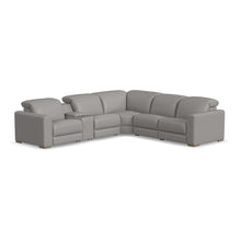 Aurora Ash Leather Power Reclining Sectional