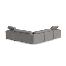 Aurora Ash Leather Power Reclining Sectional with Power Headrests