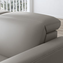 Aurora Ash Leather Power Recliner with Power Headrest