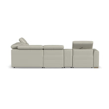 Aurora Coconut Milk Leather Power Reclining Sectional with Power Headrests