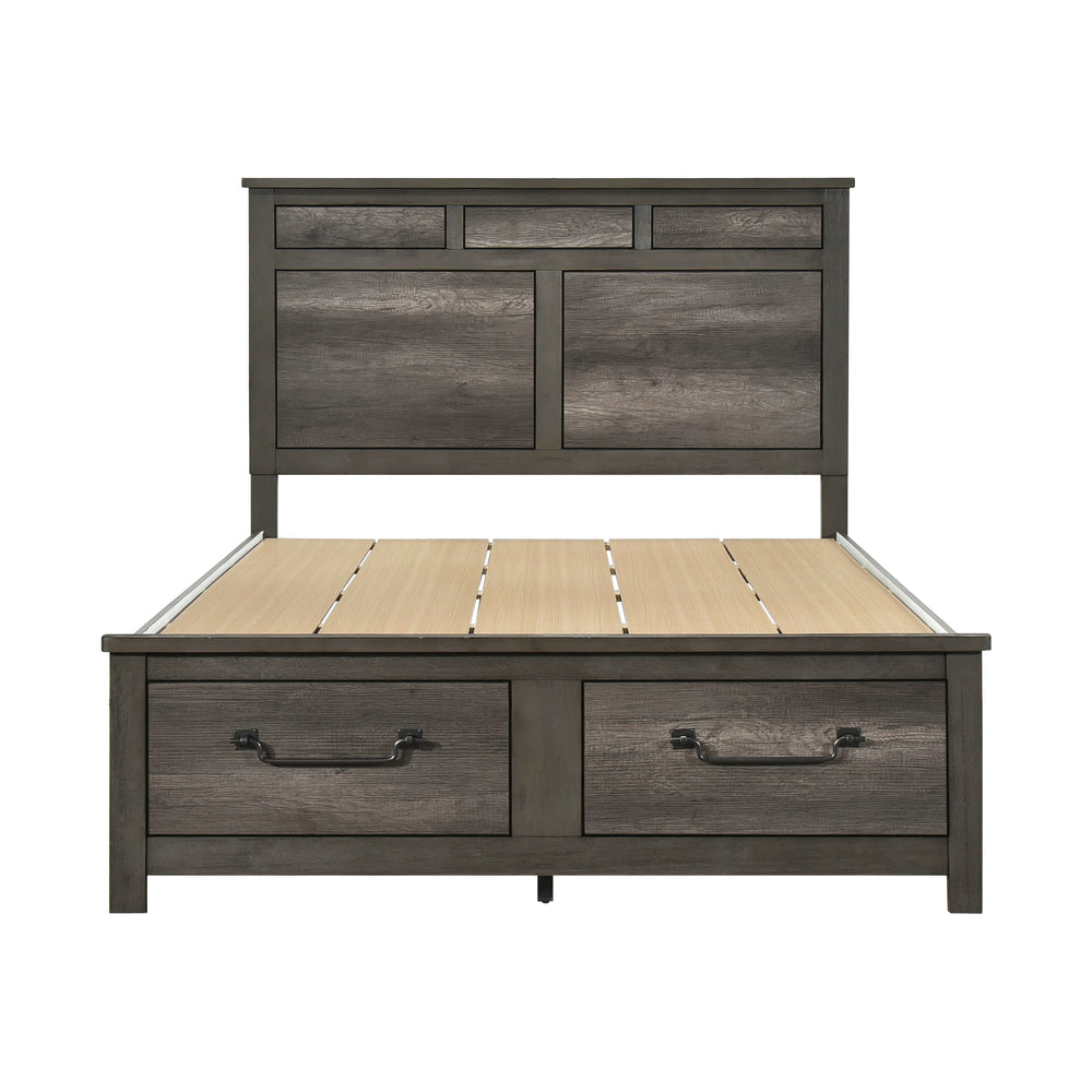 Lenior (3) Queen Platform Bed with Footboard Storage - view 6