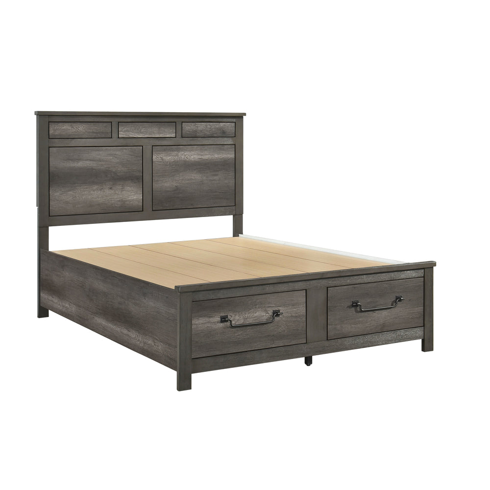 Lenior Queen Platform Bed with Footboard Storage