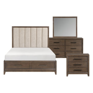 Cambridge 4pc Set (Queen Bed+Nightstand+Dresser+Mirror)