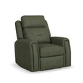 Felix Leather Power Recliner with Power Headrest, Lumbar, Heat & Massage