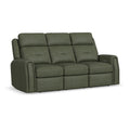 Felix Leather Power Reclining Sofa with Power Headrest, Lumbar, Heat & Massage