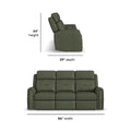 Felix Leather Power Reclining Sofa with Power Headrest, Lumbar, Heat & Massage