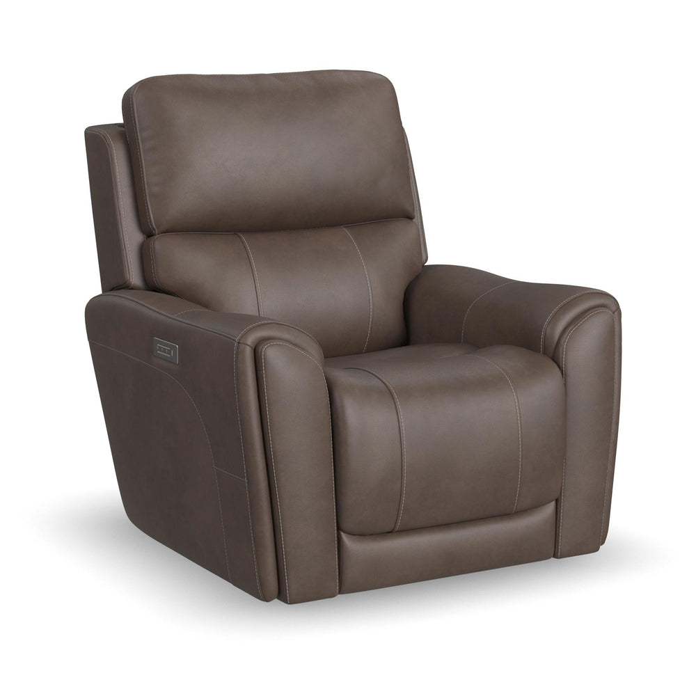 Carter Cappuccino Fabric Power Recliner - front view