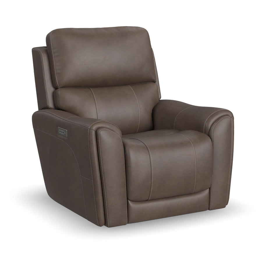 Carter Cappuccino Fabric Power Recliner - front view