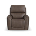 Carter Cappuccino Fabric Power Rocking Recliner with Power Headrest, Lumbar, Heat & Massage