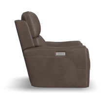 Carter Cappuccino Fabric Power Recliner - detail view
