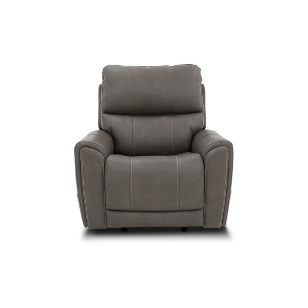 Carter Smoke Fabric Power Rocking Recliner with Power Headrest, Lumbar, Heat & Massage alternate view