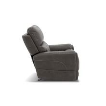 Carter Smoke Fabric Power Rocking Recliner - side view