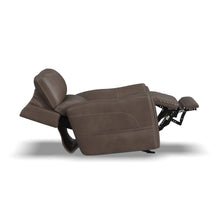 Carter Cappuccino Fabric Power Lift Recliner with Power Headrest, Lumbar, Heat & Massage