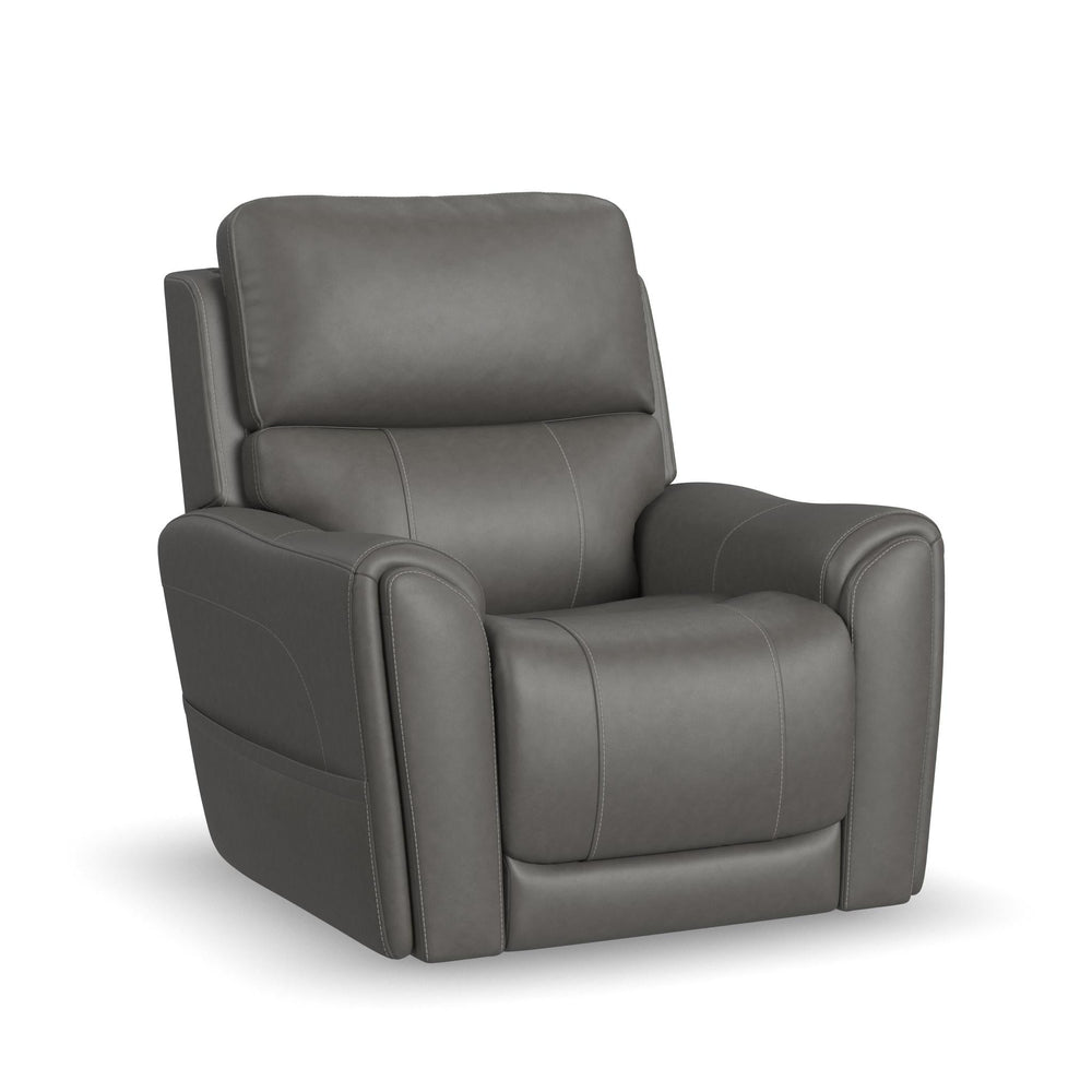 Carter Smoke Fabric Power Lift Recliner - front view