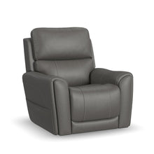 Carter Smoke Fabric Power Lift Recliner - front view