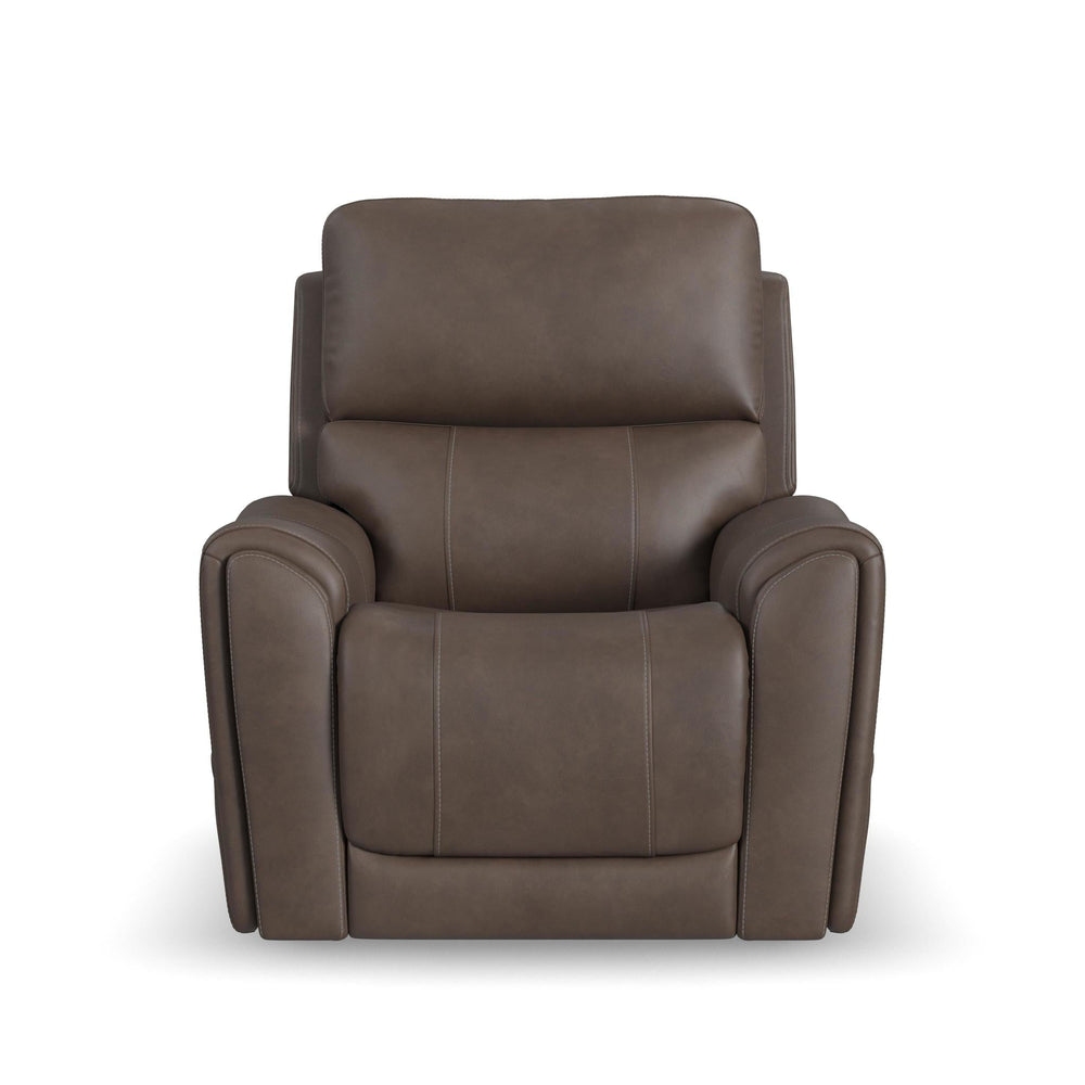 Carter Cappuccino Fabric Power Lift Recliner - angle view