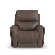 Carter Cappuccino Fabric Power Lift Recliner - angle view