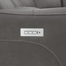 Carter Smoke Fabric Power Reclining Sectional with Power Headrests & Lumbar