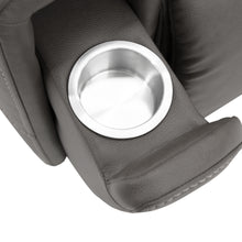 Carter Smoke Fabric Power Reclining Loveseat with Console & Power Headrests & Lumbar