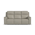 Flexsteel Vernon Fabric Power Reclining Sofa, Power Headrests, Lumbar, Heat & Massage