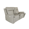 Flexsteel Vernon Fabric Power Reclining Loveseat with Console, Power Headrests, Lumbar, Heat & Massage