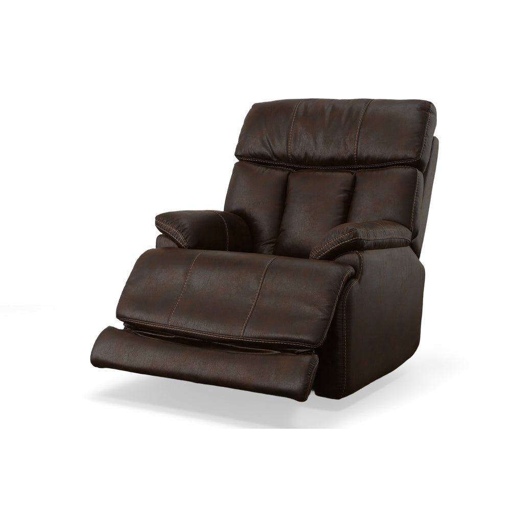Clive Clove Fabric Power Recliner with Power Headrest & Lumbar