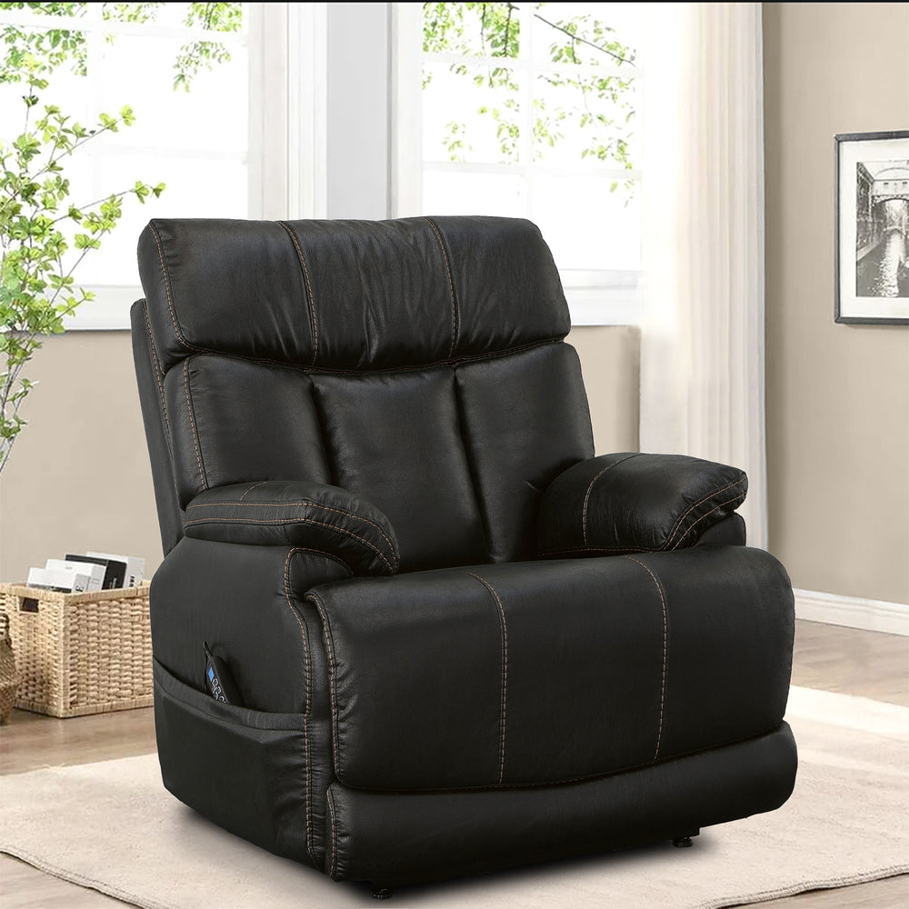 Clive Peppercorn Fabric Power Recliner with Power Headrest & Lumbar