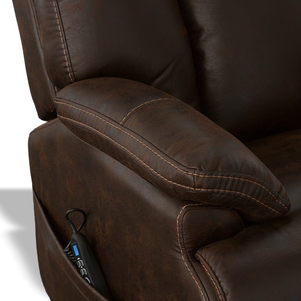 Clive Clove Fabric Power Recliner with Power Headrest & Lumbar