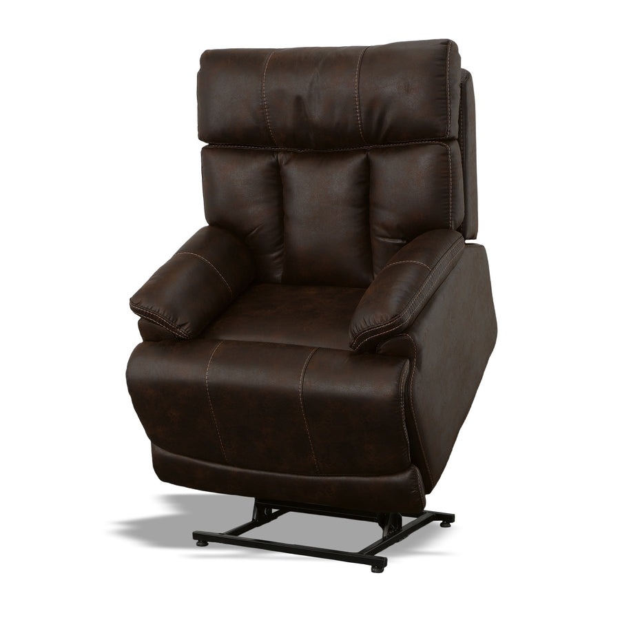 Clive Clove Fabric Power Lift Recliner with Power Headrest & Lumbar