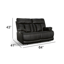 Clive Peppercorn Fabric Power Reclining Loveseat with Power Headrests & Lumbar