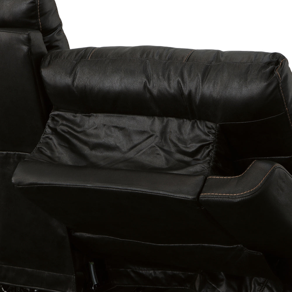 Clive Peppercorn Fabric Power Reclining Loveseat with Power Headrests & Lumbar