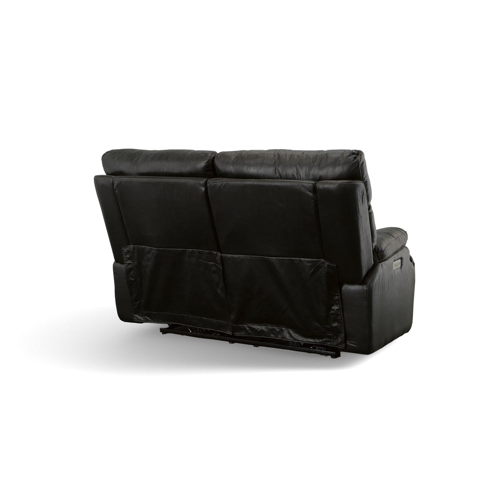 Clive Peppercorn Fabric Power Reclining Loveseat with Power Headrests & Lumbar