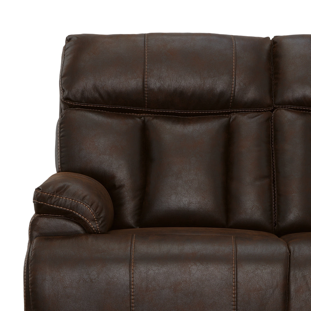 Clive Clove Fabric Power Reclining Loveseat with Power Headrests & Lumbar