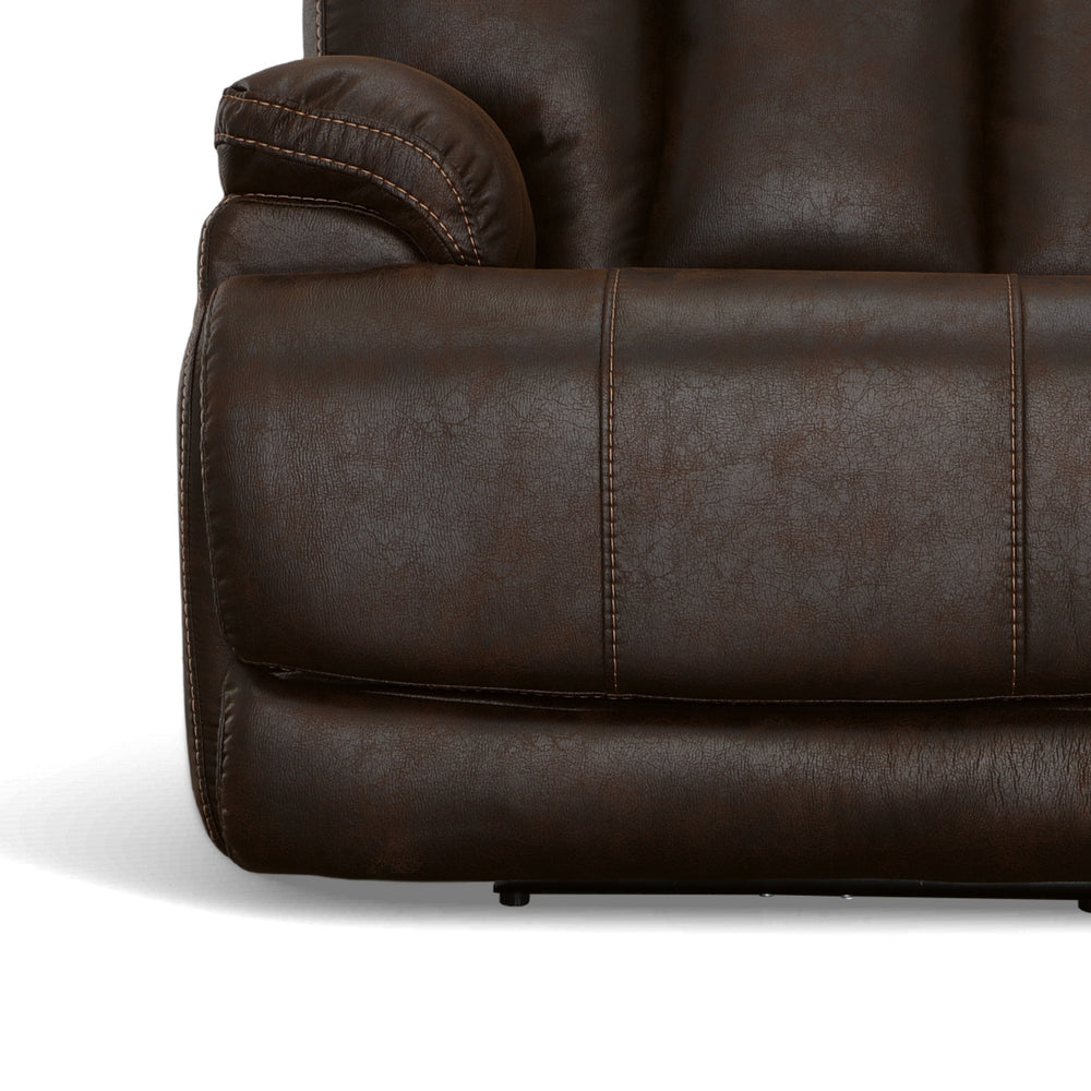 Clive Clove Fabric Power Reclining Loveseat with Power Headrests & Lumbar