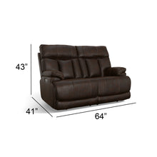 Clive Clove Fabric Power Reclining Loveseat with Power Headrests & Lumbar