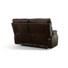 Clive Clove Fabric Power Reclining Loveseat with Power Headrests & Lumbar