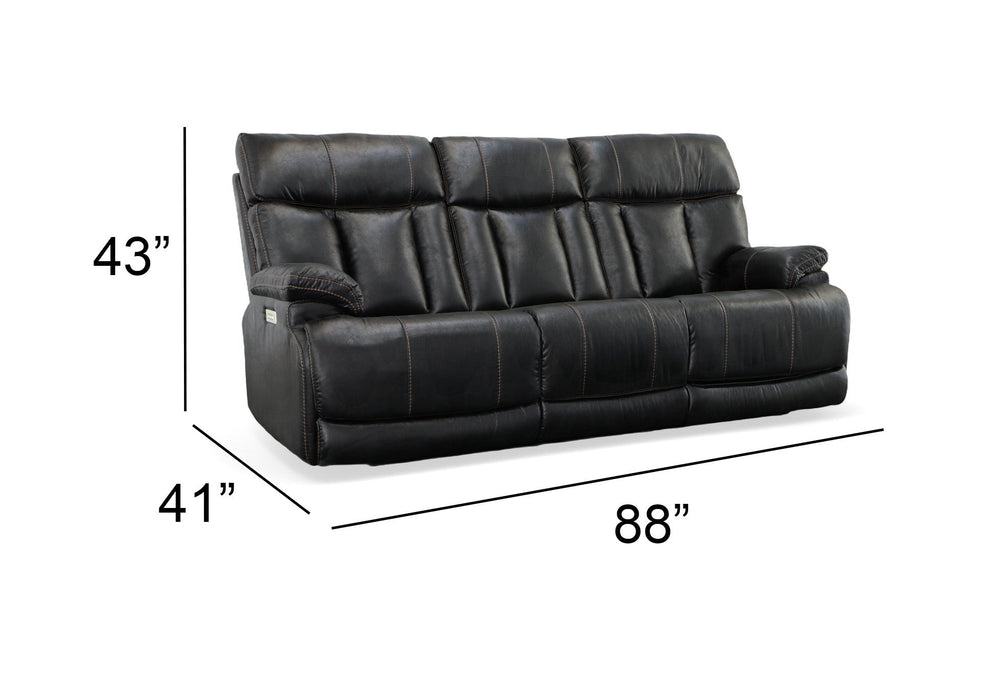 Clive Peppercorn Fabric Power Reclining Sofa with Power Headrests & Lumbar