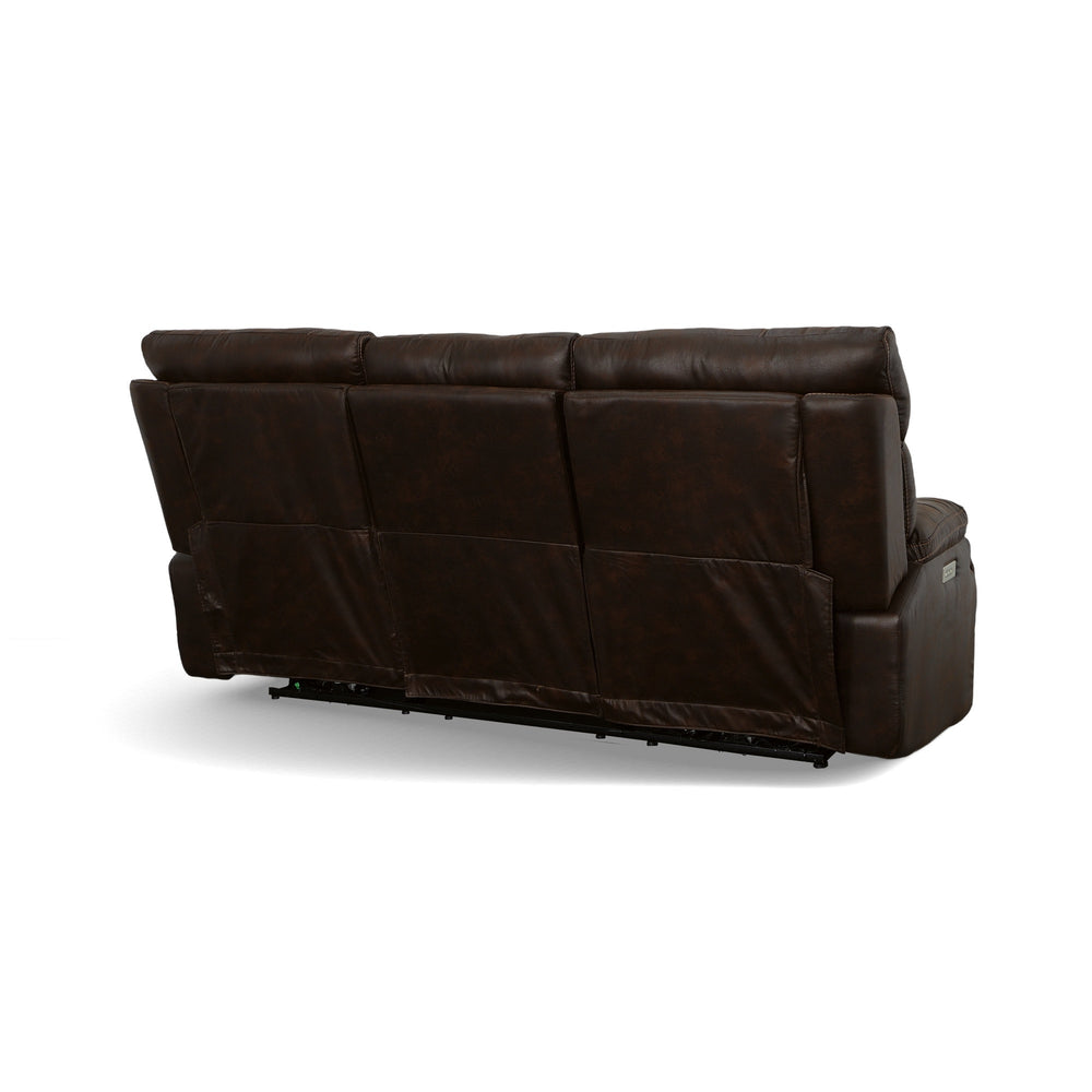 Clive Clove Fabric Power Reclining Sofa with Power Headrests & Lumbar