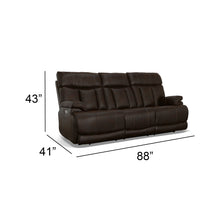 Clive Clove Fabric Power Reclining Sofa with Power Headrests & Lumbar