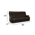 Clive Clove Fabric Power Reclining Sofa with Power Headrests & Lumbar