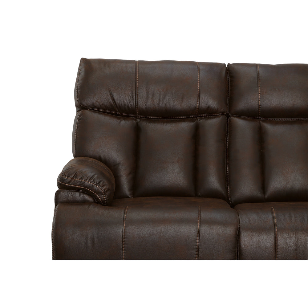 Clive Clove Fabric Power Reclining Sofa with Power Headrests & Lumbar