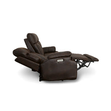 Clive Clove Fabric Power Reclining Sofa with Power Headrests & Lumbar