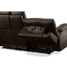 Clive Clove Fabric Power Reclining Loveseat with Console, Power Headrests & Lumbar