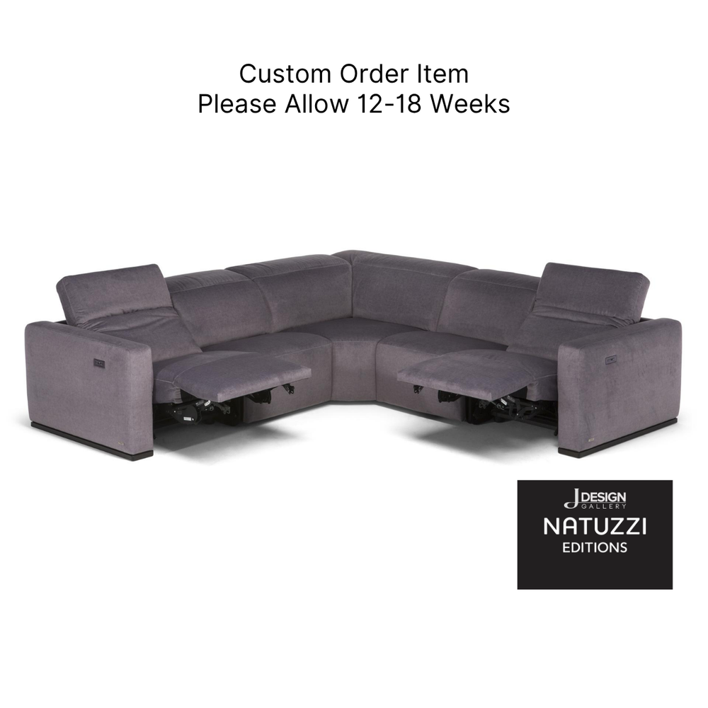 BALTIMORA Power Dual Recliner 5pc Sectional by Natuzzi