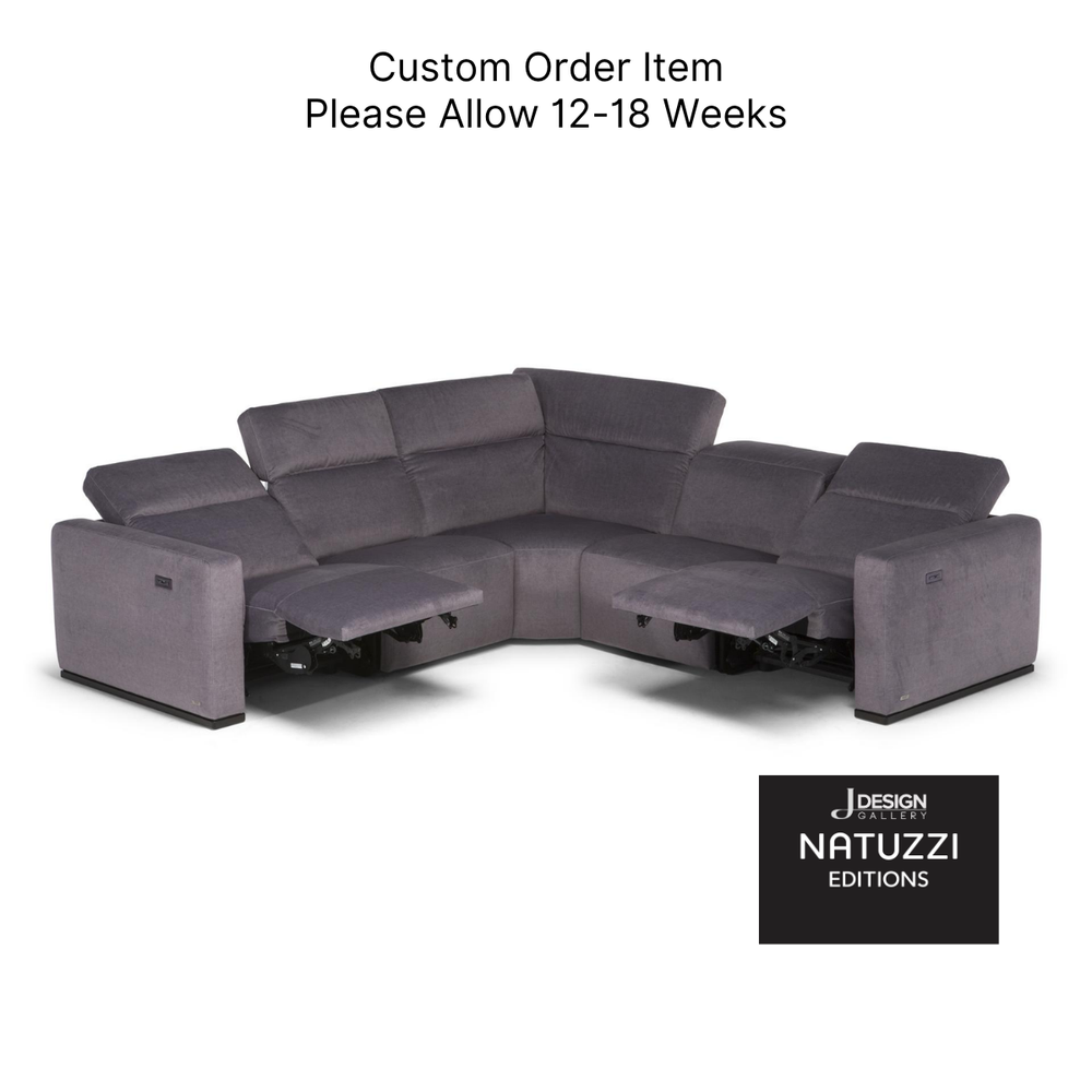 BALTIMORA Power Dual Recliner 5pc Sectional by Natuzzi