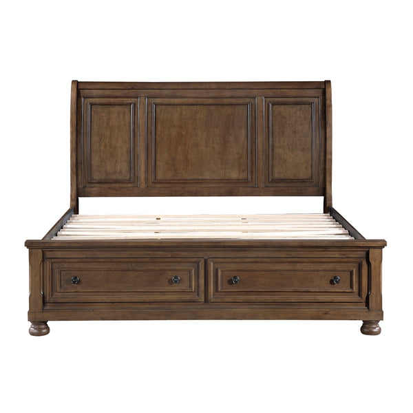 Magnolia Dark Brown Sleigh Storage Bed alternate view