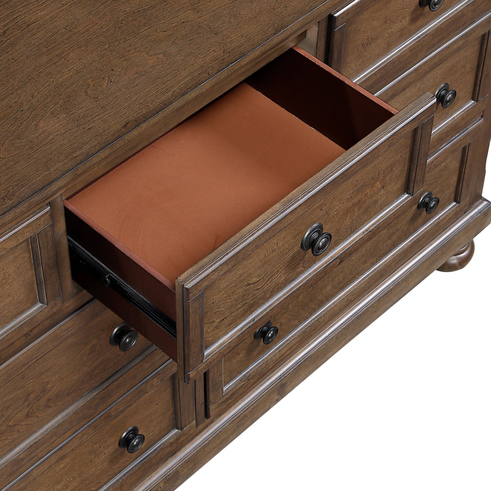 Magnolia Dark Brown 7-Drawer Dresser