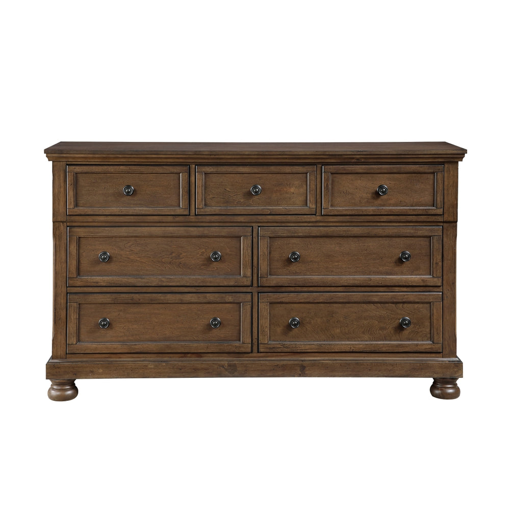 Magnolia Dark Brown Dresser with Arched Mirror