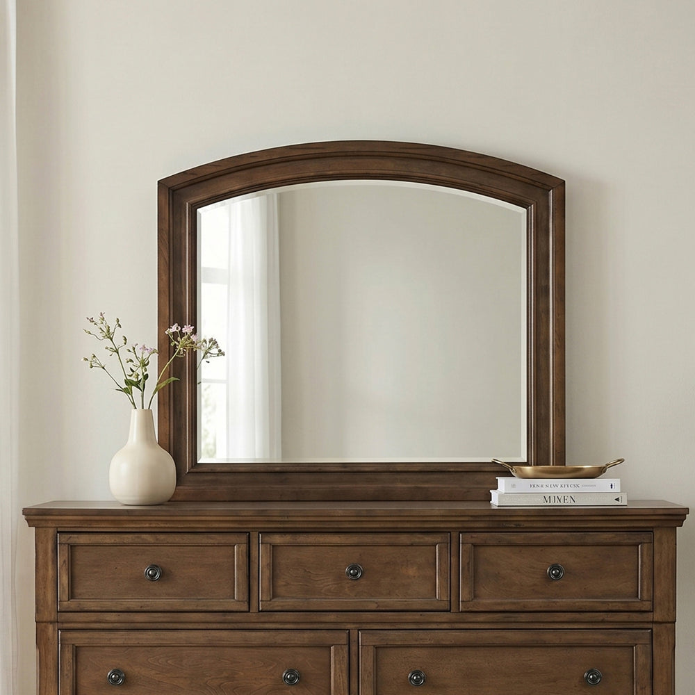 Magnolia Dark Brown Arched Dresser Mirror